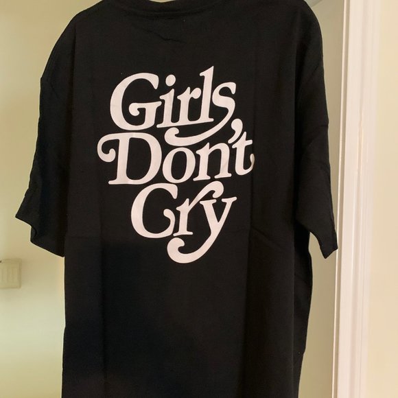 HUMAN MADE Girls Don'T Cry T-Shirt Tee Black White Size M Brand New - Picture 1 of 11
